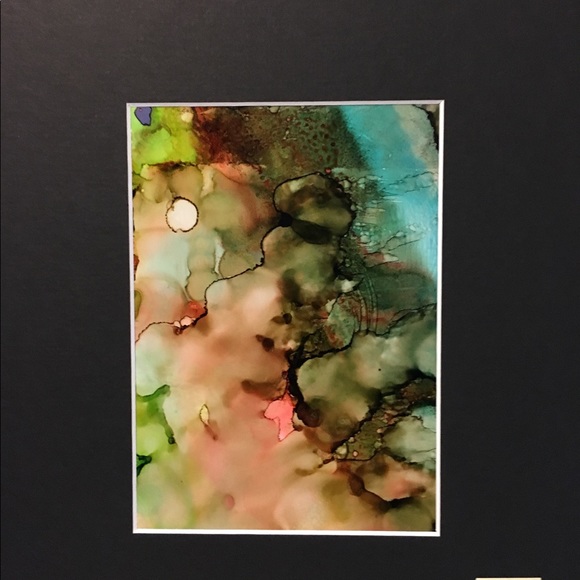 Original Artwork , Alcohol Ink  matted 11” x 14” - Picture 7 of 16